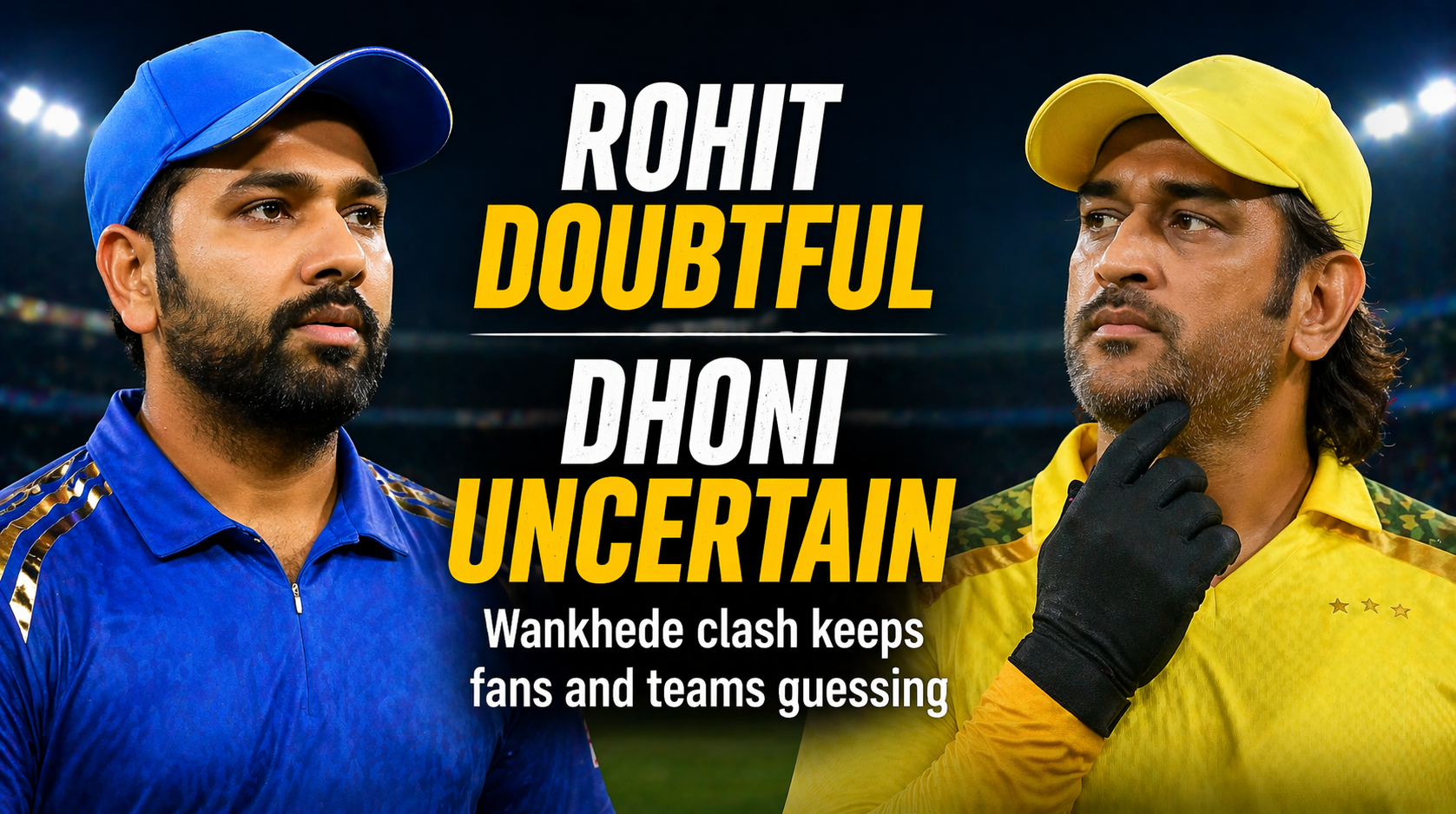 Rohit Sharma Doubtful for Wankhede Clash as Dhoni Keeps CSK Guessing