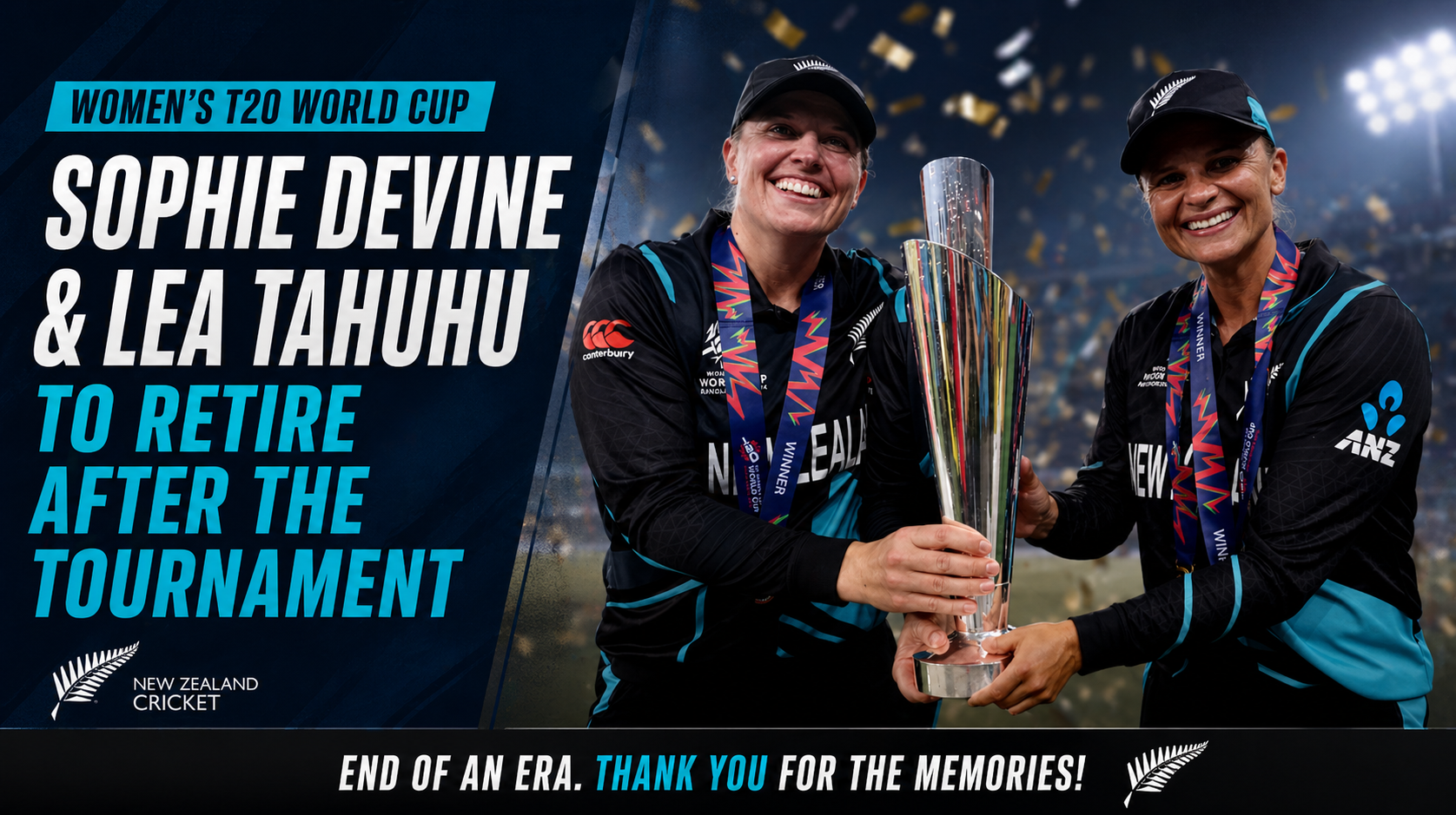 Sophie Devine and Lea Tahuhu to Retire After Women’s T20 World Cup 2026