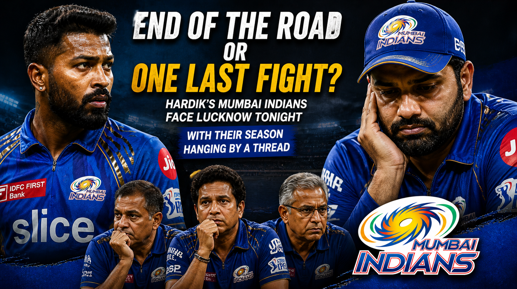 End of the road or one last fight? Hardik's Mumbai Indians face Lucknow tonight with their season hanging by a thread