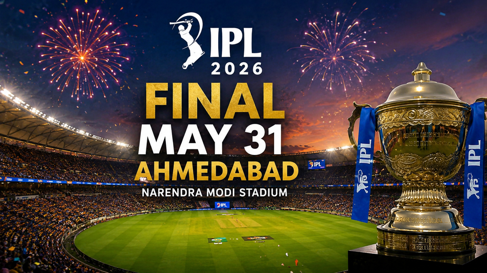 Ahmedabad Confirmed as Host of IPL 2026 Final on May 31