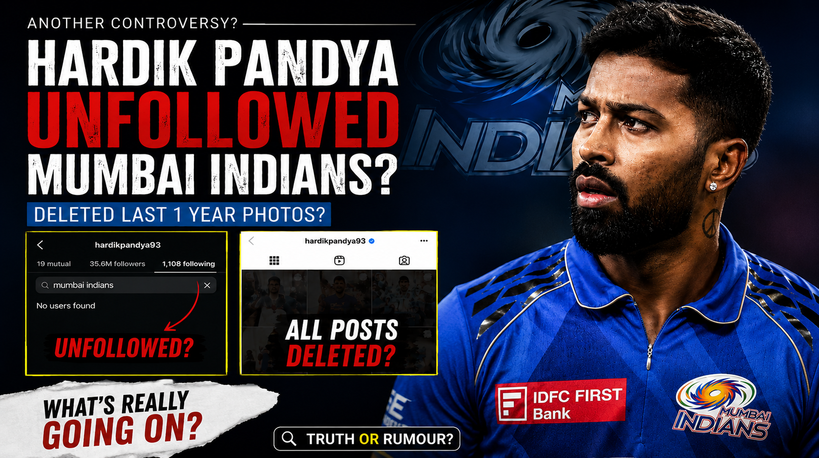 Did Hardik Pandya really unfollow Mumbai Indians on Instagram? The truth behind the viral IPL 2026 rumours
