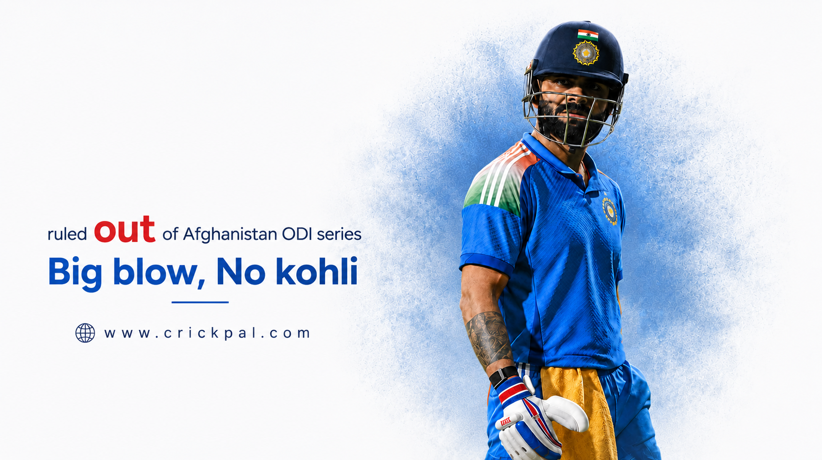 Virat Kohli ruled out of Afghanistan ODI series due to injury setback