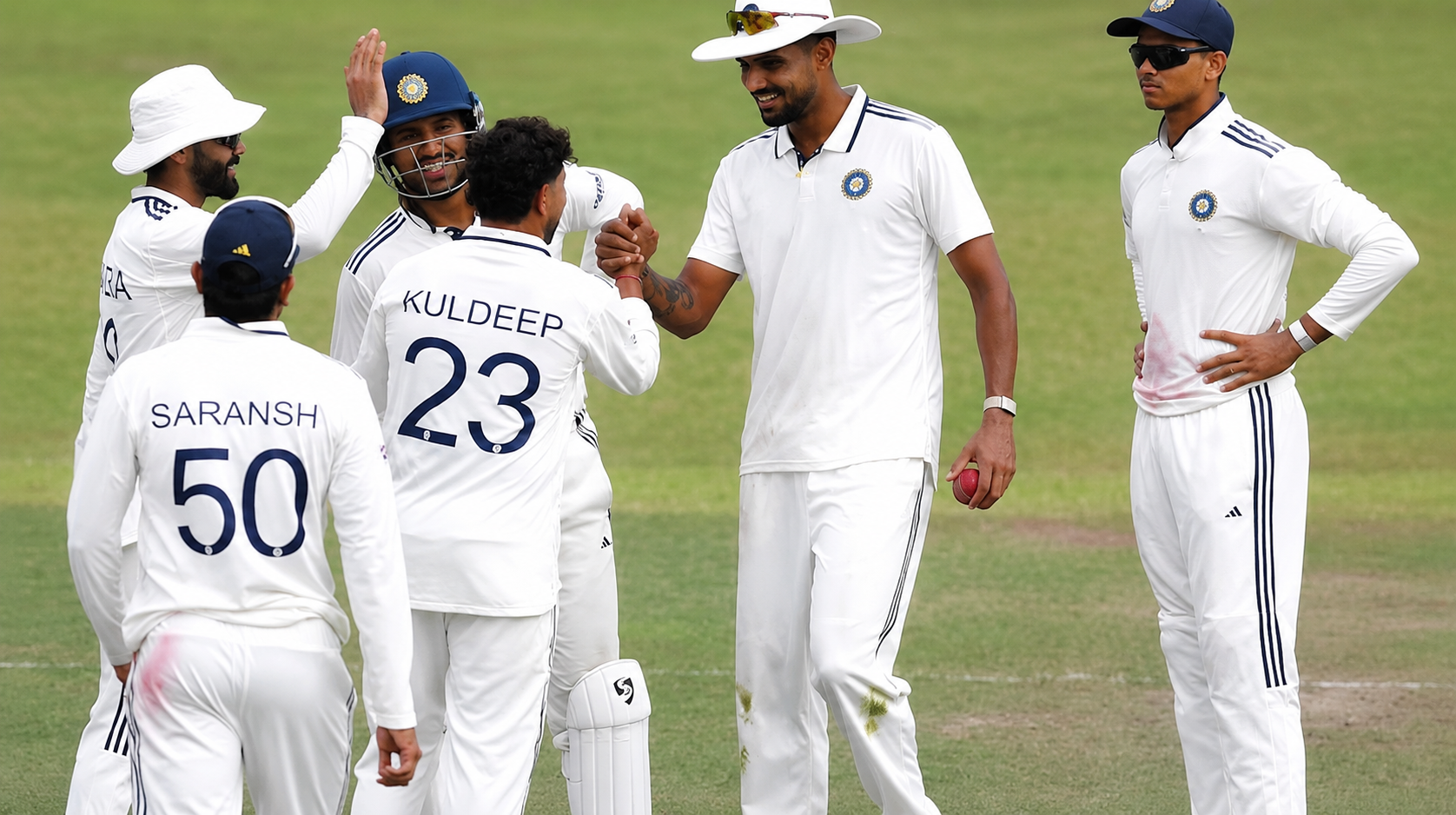 Dinusha defies, but India dominate: 178-run lead built on Suthar's four-for and Jadeja's landmark